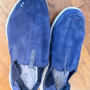Ryka Navy Suede Slip-On Loafers